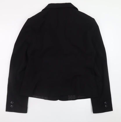 George Women Black Size 16 Classic Blazer Jacket