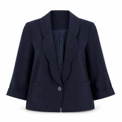 By Henry Holland Womens Navy Blazer Size 10 Polyester Blend