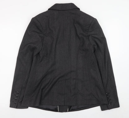 Crave Women's Grey Classic Blazer Size 8 Lined Formal Jacket