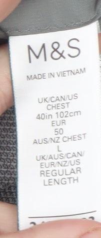 Mens UK Size L Marks and Spencer Grey Basic Jacket