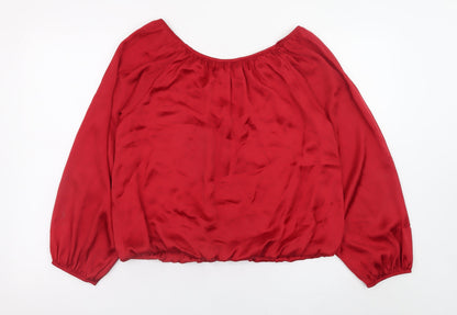 Womens UK Size 14 Dorothy Perkins Red Tunic Blouse