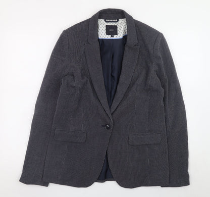 Next Womens Grey Corduroy Blazer Size 16 Classic Lined Jacket
