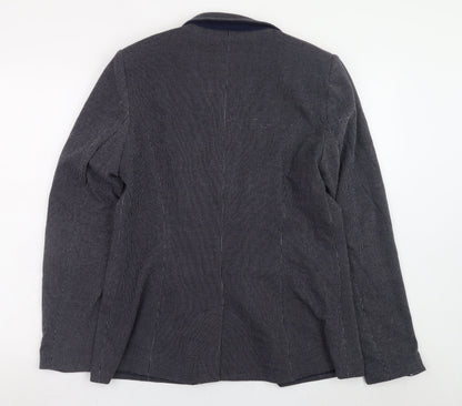 Next Womens Grey Corduroy Blazer Size 16 Classic Lined Jacket