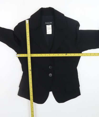 Patrizia Pepe Women’s Black Wool Blend Slim Fit Blazer Size 12