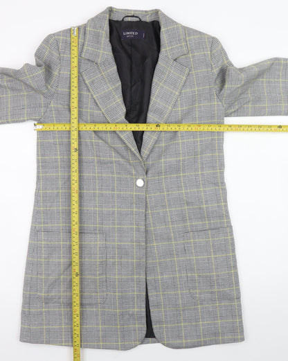 Marks and Spencer Women’s Grey Check Blazer Jacket Size 8 Regular