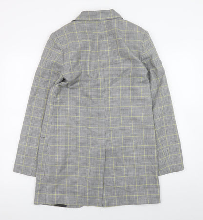 Marks and Spencer Women’s Grey Check Blazer Jacket Size 8 Regular