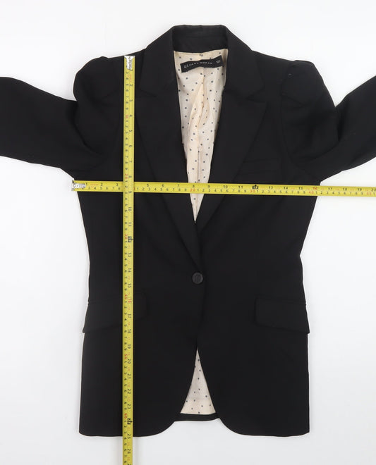 Zara Woman Black Slim Fit Blazer XS Women's Classic Work Jacket