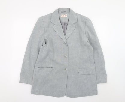 Bon Marché Women Grey Size 14 Blazer Jacket Classic Formal