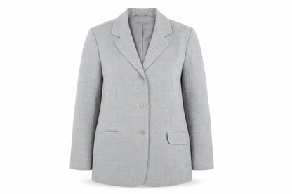 Bonmarché Women Grey Size 14 Blazer Jacket Classic Formal