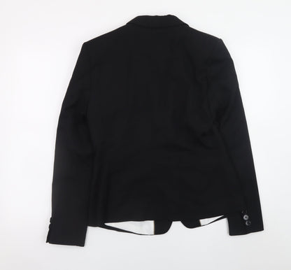 Next Women's Black Blazer UK 14 Classic Lined Work Jacket