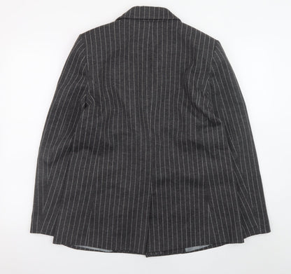 LCW Casual Women's Grey Pinstripe Blazer M Business Style