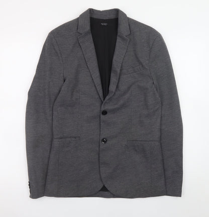 Zara Women Grey Blazer Jacket Size 8 Regular Fit