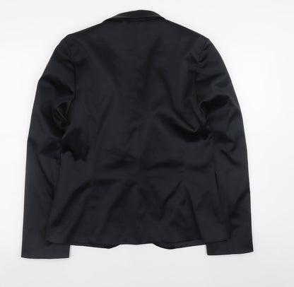 New Look Women’s Black Size 14 Satin Blazer Jacket