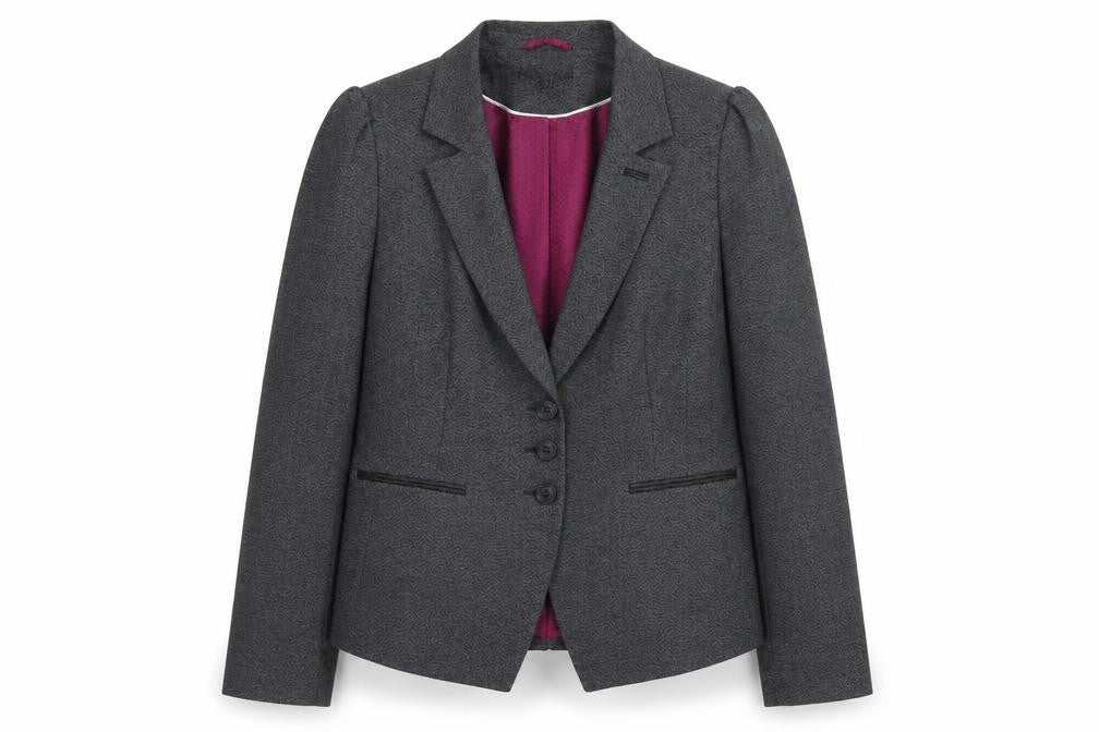 Next Women’s Grey Blazer Jacket Size 10 Lined Polyester Viscose Workwear