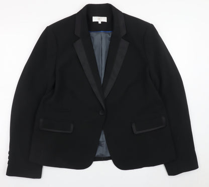 CC Women's Black Size 18 Classic Lined Blazer Jacket