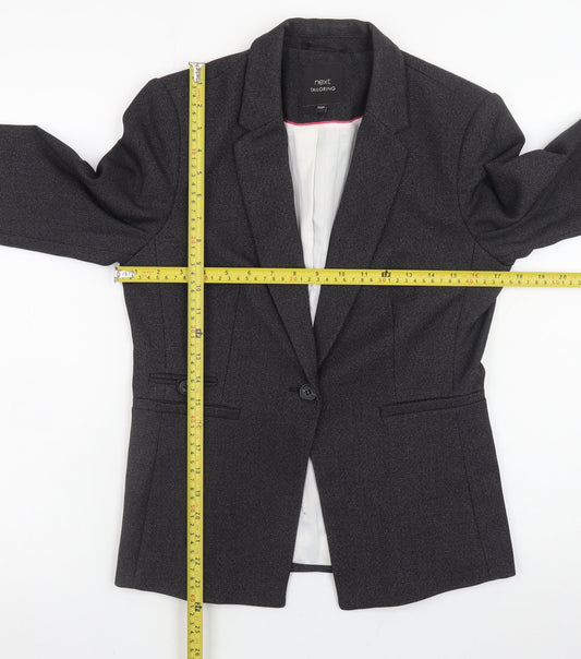 Next Women Black Tailored Blazer Jacket Size 10 Classic Wool Look