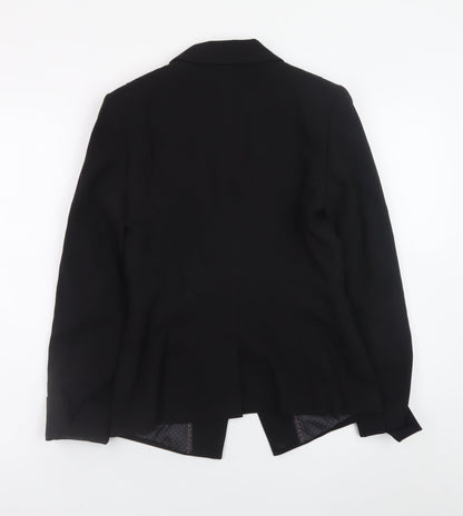 Next Women's Black Blazer Jacket Size 6 Regular Fit Lined Office Workwear