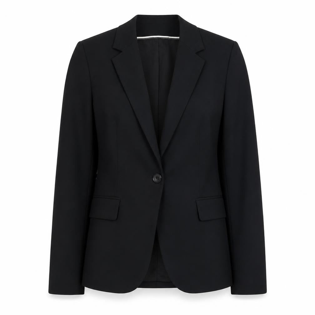 Zara Women's Black Blazer Size 10 Classic Lined Work Jacket
