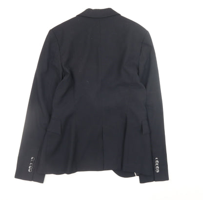 Zara Women's Black Blazer Size 10 Classic Lined Work Jacket