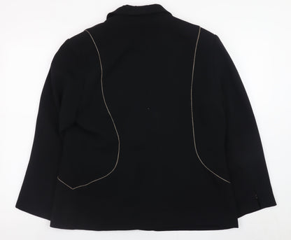 Jacques Vert Women’s Black Blazer Size 14 Formal Lined Jacket
