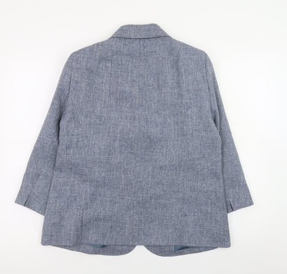 Cotswold Collections Women Blue Size 14 Classic Blazer Jacket