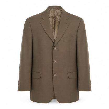 Tom English Men's Brown Wool Blend 42R Classic Blazer Jacket
