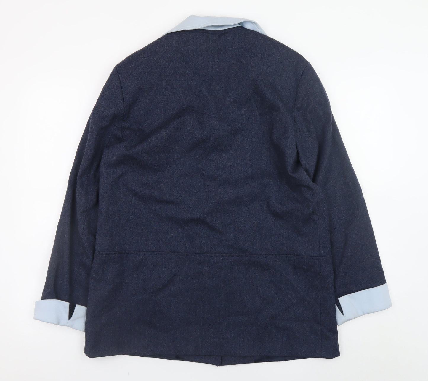 Womens UK Size 12 Penny Plain Blue Overcoat