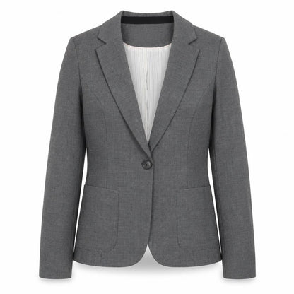 H&M Womens Grey Slim Fit Blazer Jacket Size 8