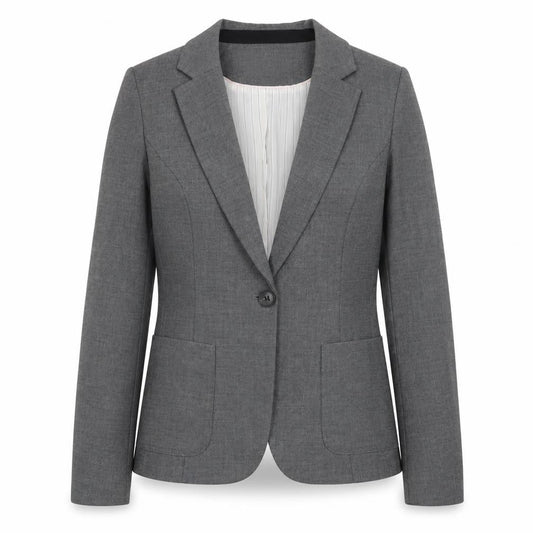 H&M Womens Grey Slim Fit Blazer Jacket Size 8