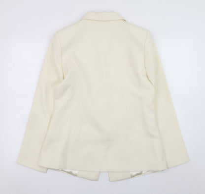 Damart Women’s Ivory Polyester Lined Blazer Size 12