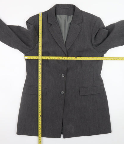 Dorothy Perkins Women Grey Size 12 Blazer Jacket Formal Workwear