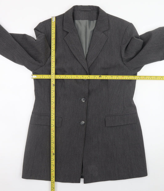 Dorothy Perkins Women Grey Size 12 Blazer Jacket Formal Workwear