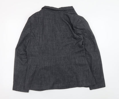 Papaya Women's Grey Check Blazer Jacket Size 18 Smart Workwear