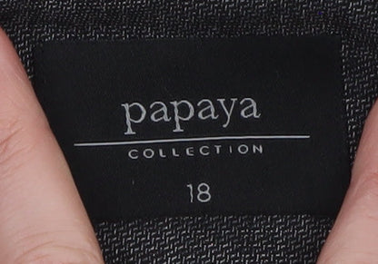 Papaya Women's Grey Check Blazer Jacket Size 18 Smart Workwear
