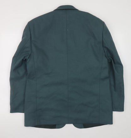 BHS Men's Teal Wool Blend Short Blazer 42in Classic Fit Jacket