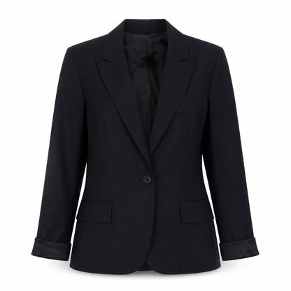 Paul & Joe Women's Black Wool Blazer Size 10 Classic Work Jacket