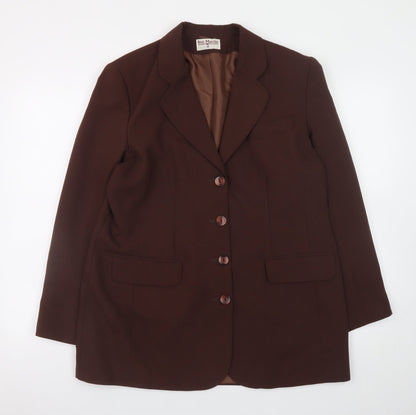 Bon Marché Women's Brown Size 16 Blazer Jacket Smart Workwear