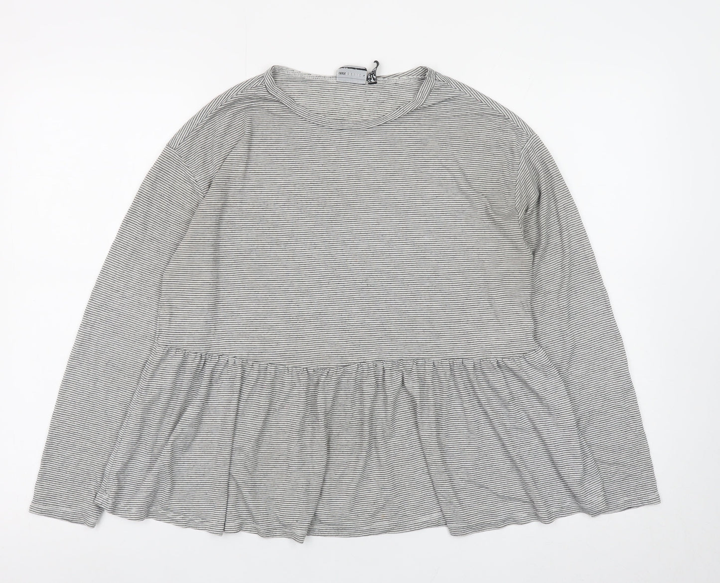 Womens UK Size 10 ASOS DESIGN Grey Tunic Blouse