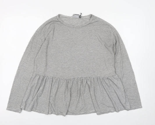 Womens UK Size 10 ASOS DESIGN Grey Tunic Blouse