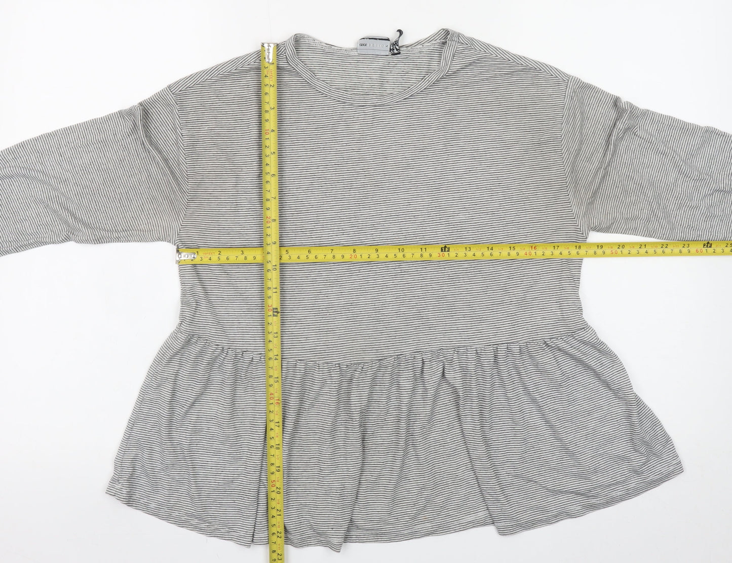 Womens UK Size 10 ASOS DESIGN Grey Tunic Blouse
