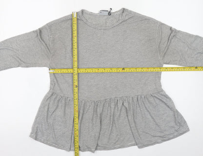 Womens UK Size 10 ASOS DESIGN Grey Tunic Blouse