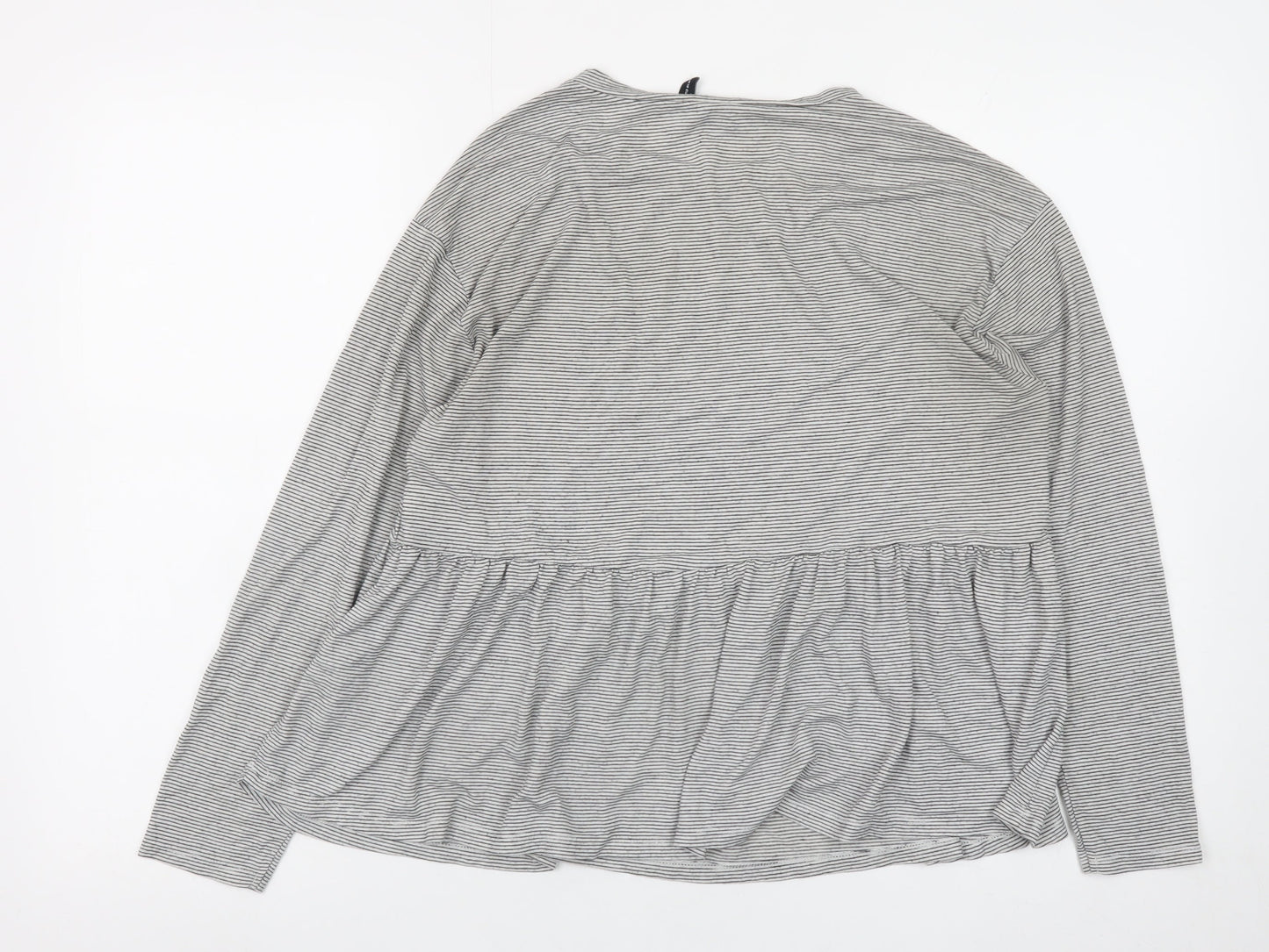 Womens UK Size 10 ASOS DESIGN Grey Tunic Blouse