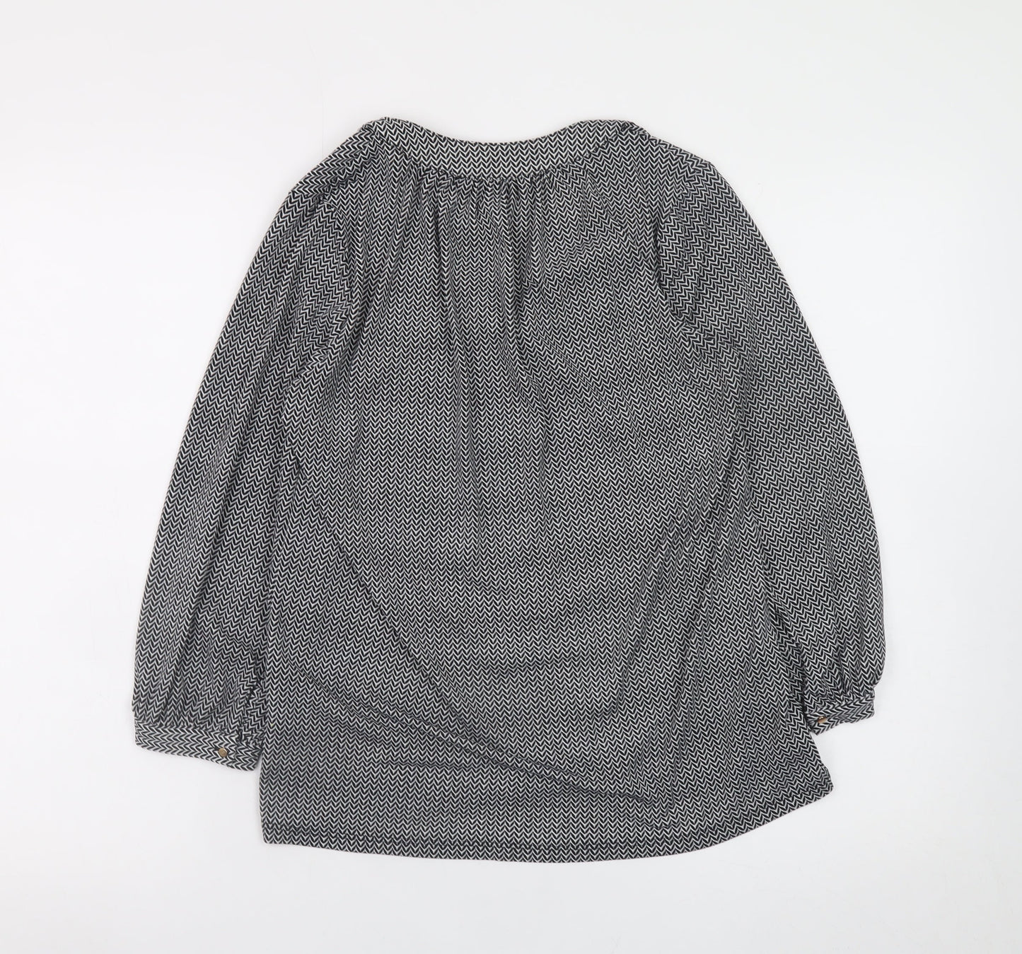 Womens UK Size XS H&M Black Tunic Blouse
