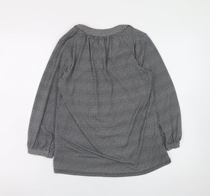 Womens UK Size XS H&M Black Tunic Blouse