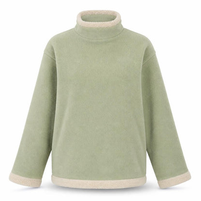 EWM Womens Green Fleece Full Zip Mid-Length Jacket Size 14/16
