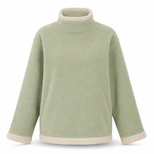 EWM Womens Green Fleece Full Zip Mid-Length Jacket Size 14/16