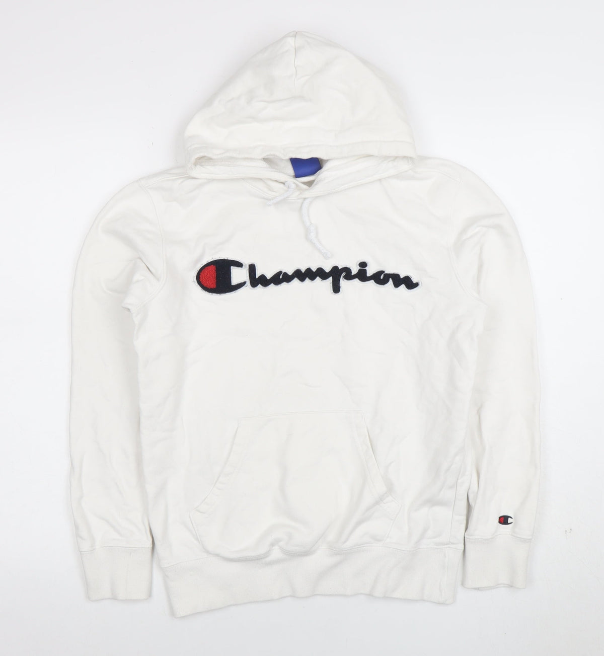 Mens UK Size S Champion White Pullover Hoodie