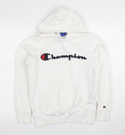 Mens UK Size S Champion White Pullover Hoodie