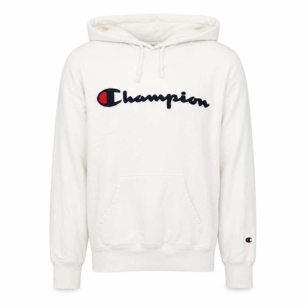 Mens UK Size S Champion White Pullover Hoodie