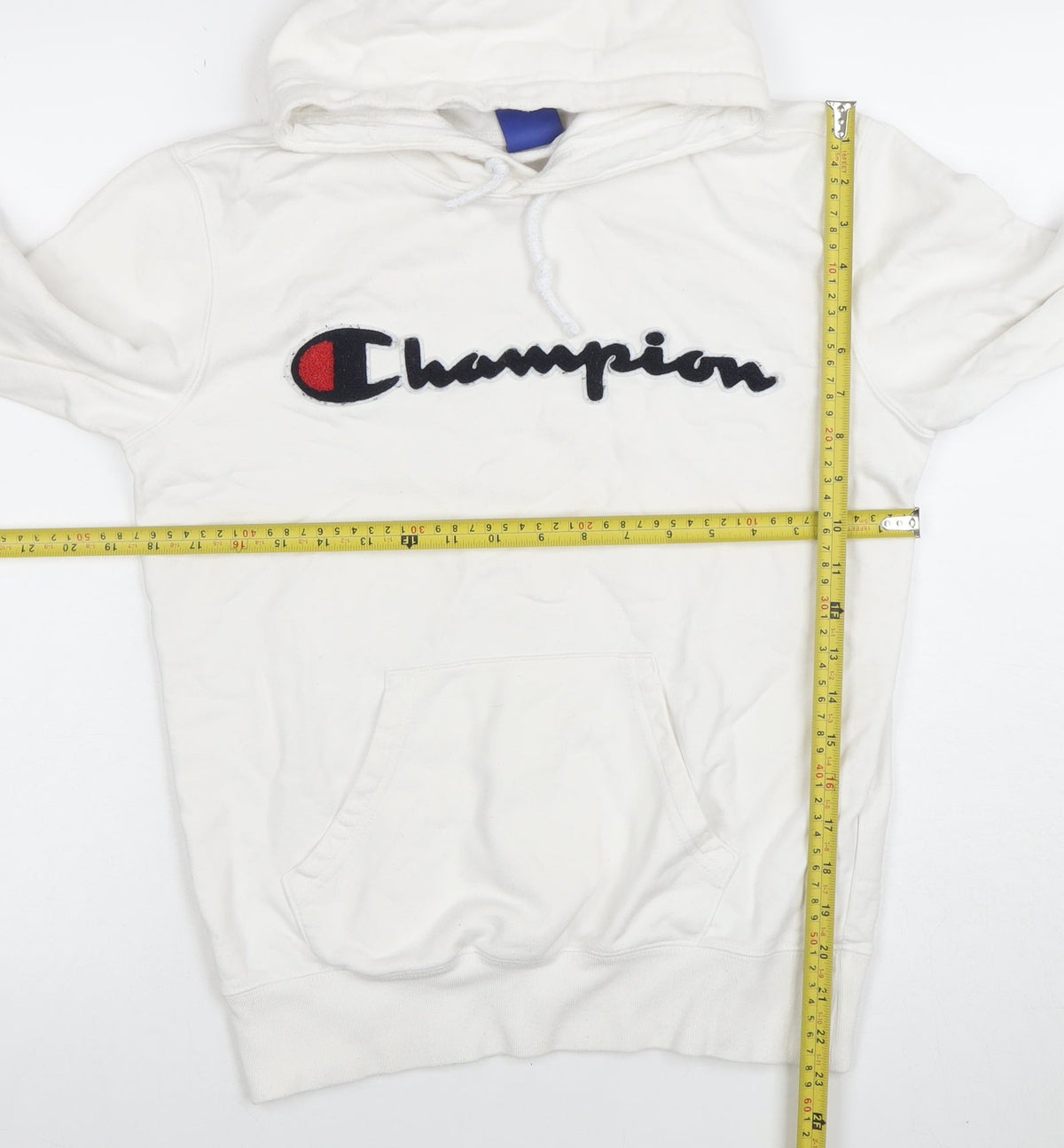 Mens UK Size S Champion White Pullover Hoodie